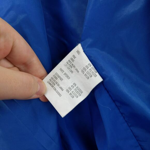 Vintage PA Originals Mens Hooded Jacket Coat Size M Blue White Snaps Front - Picture 13 of 13